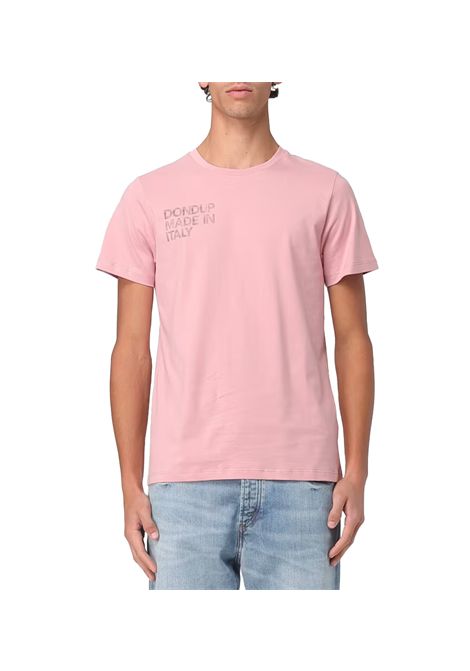 T-shirt Dondup uomo US198JF0309U IT3 Rosa girocollo regular logo cotone DONDUP | T-shirt | US198JF0309U IT3533